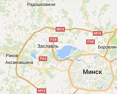 Заславль минск карта